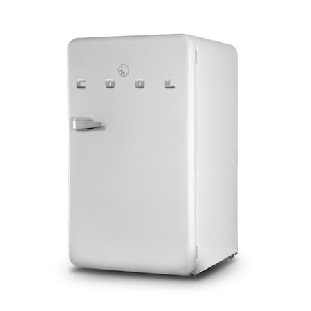 Commercial Cool 3.2 Cu. Ft. Refrigerator With Freezer, Retro Fridge, White CCRR32HW
